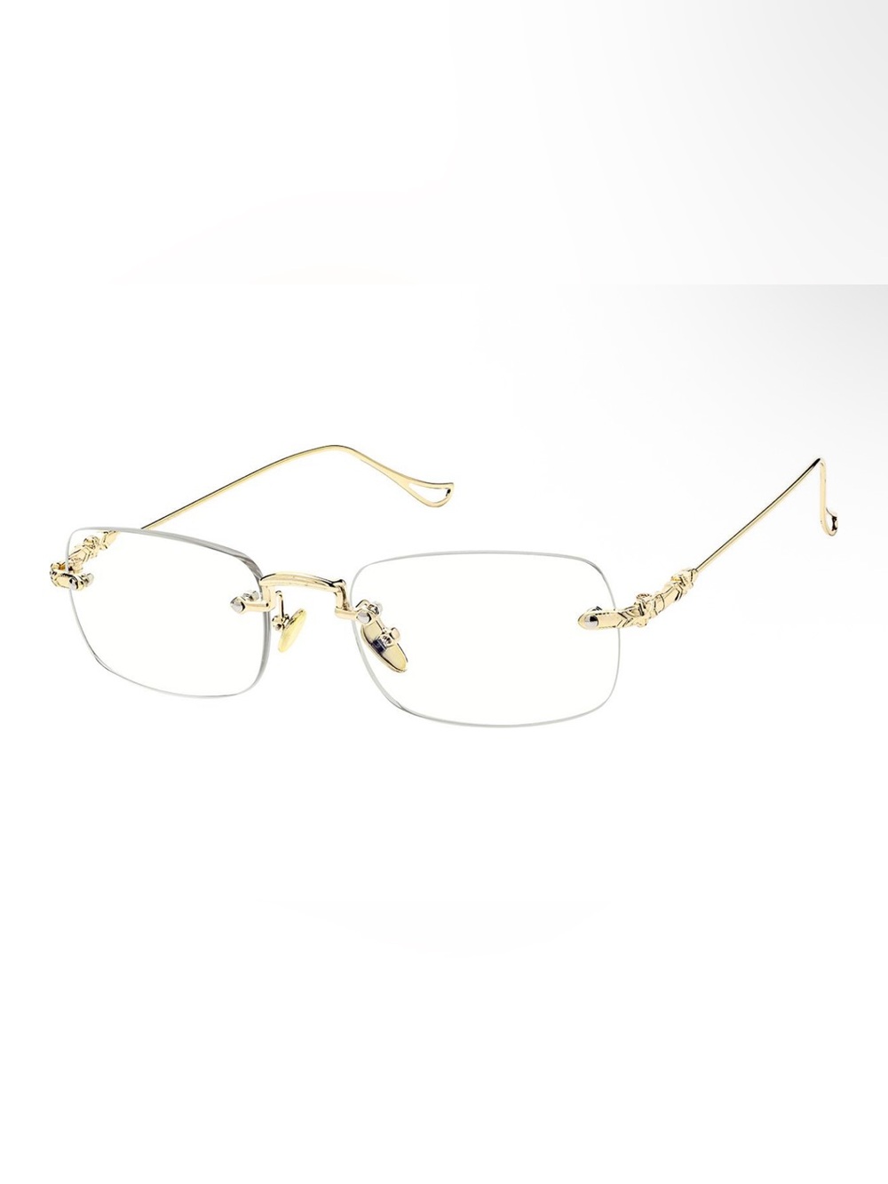 Zenni Gold Rectangle Reading Glasses (+ 1.25)